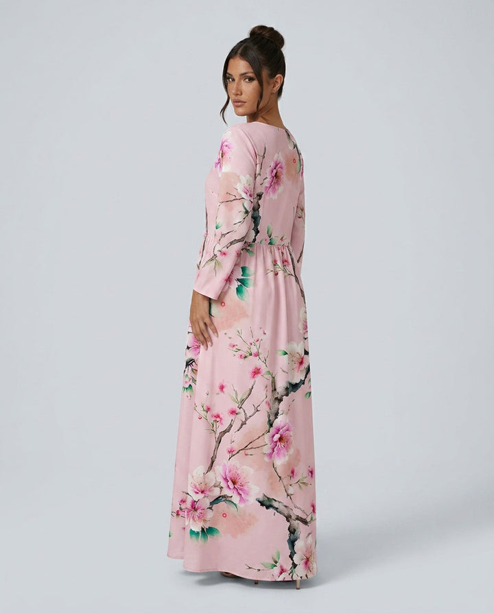 Bianca | Flowy V-Neck Floral Summer Maxi Dress