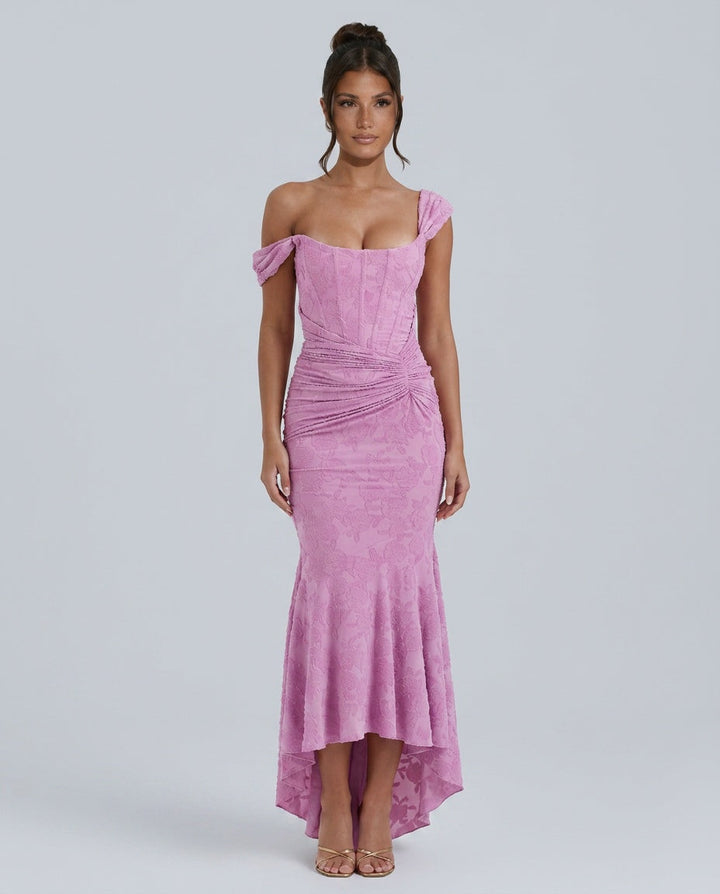 Orla | Lace Corset Wedding Guest Maxi Dress