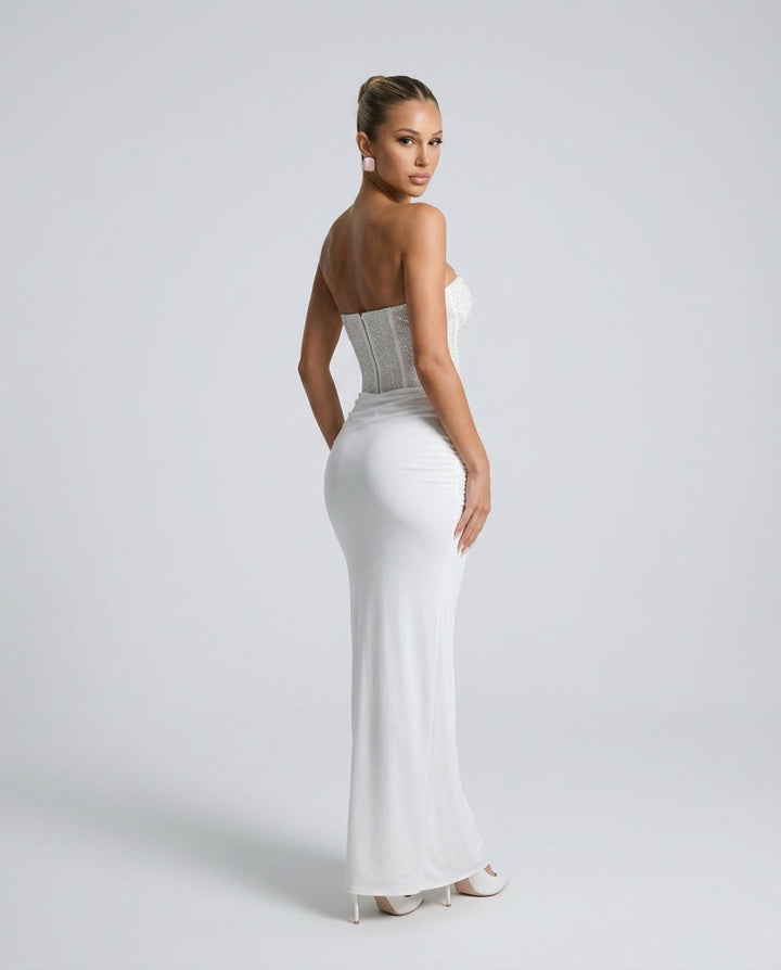 Ulrika | Strapless Sequined Maxi Dress