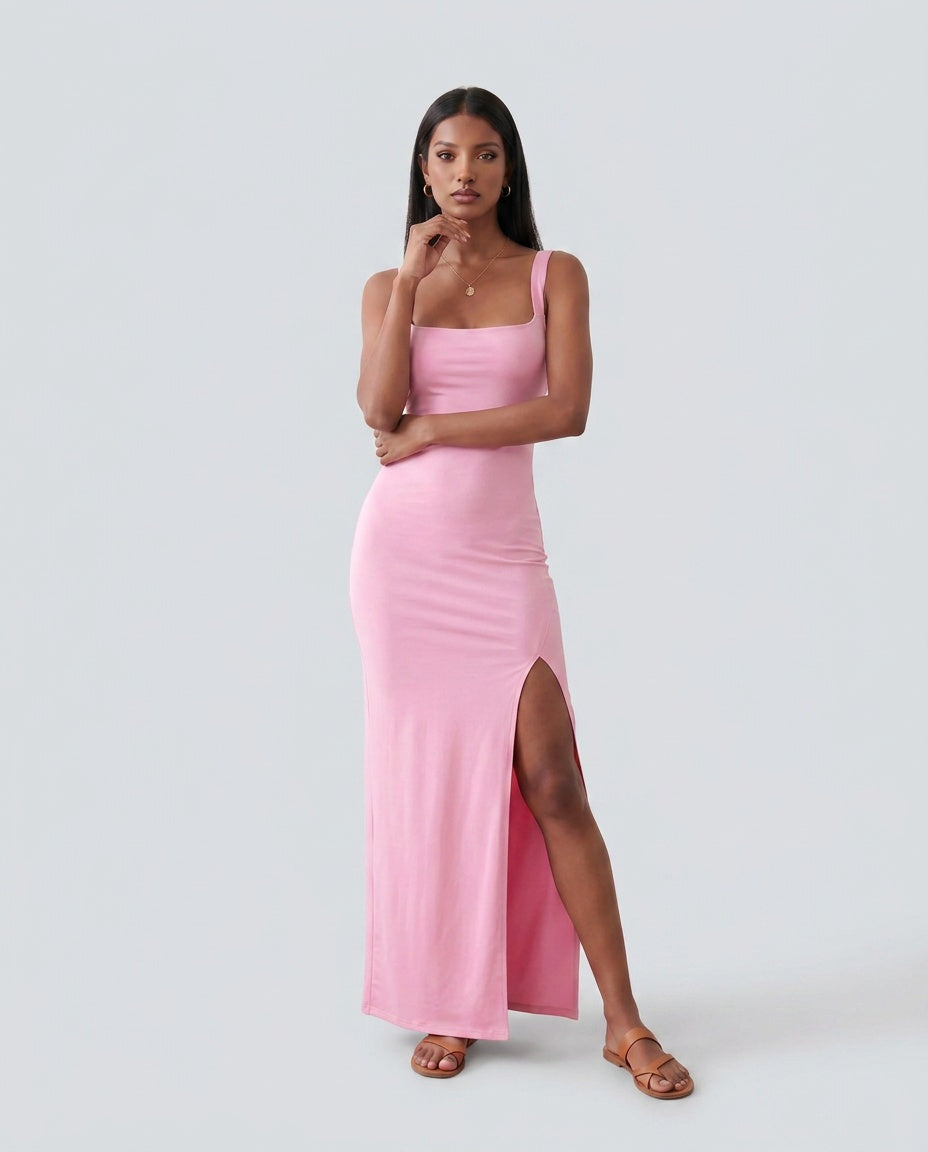 Esme | Open Back Fitted Maxi Dress