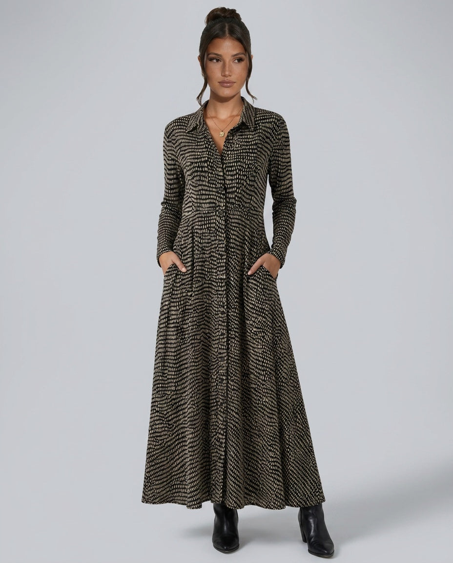 Edda | Relaxed V-Neck Maxi Dress