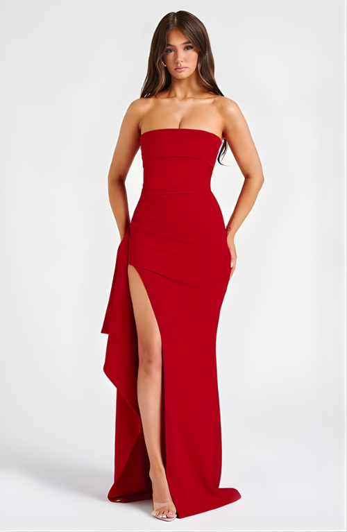 Kirrily | Strapless Twisted Maxi Dress
