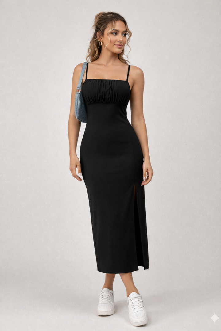 Lila | Midi Dress with Side Split