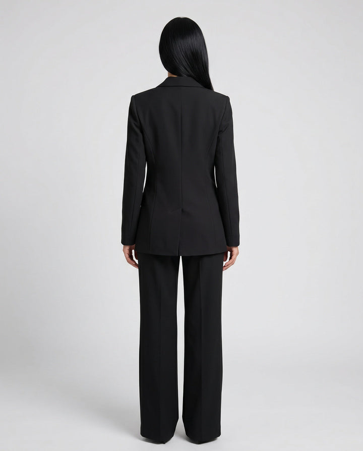 Ravelle | Longline Tailored Wide-Leg Trouser Suit