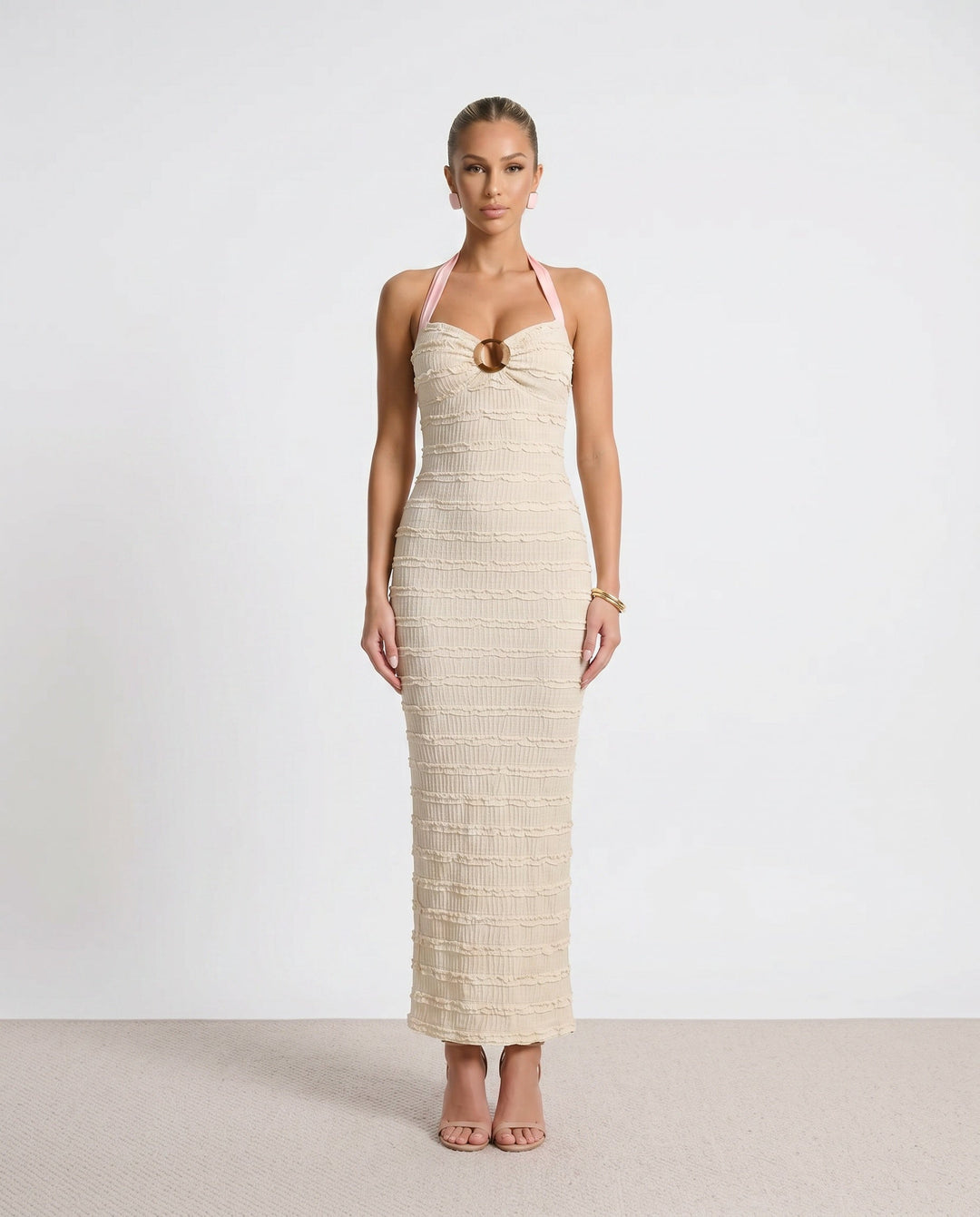 Verity | Halter Backless Maxi Dress