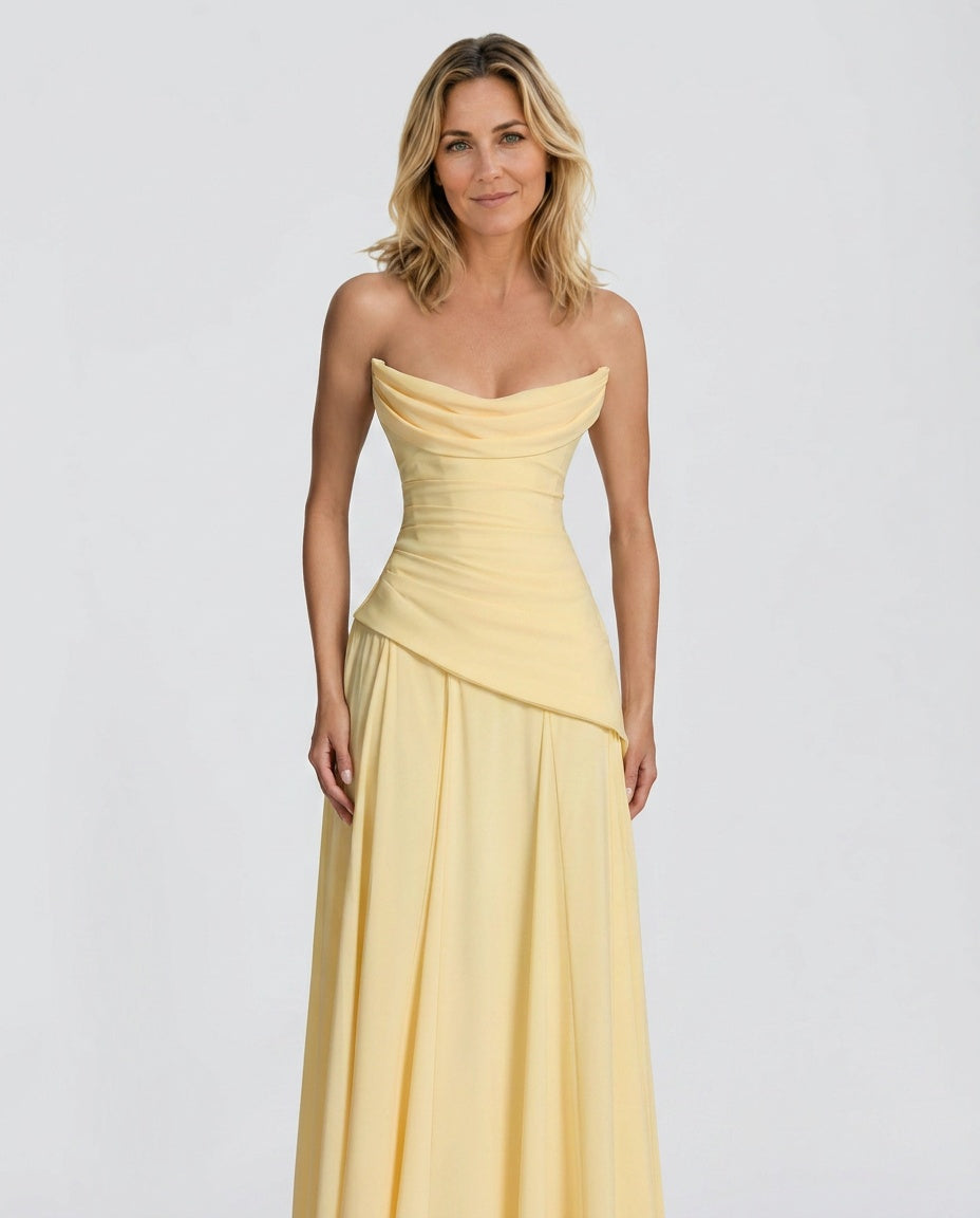 Mira | One-Shoulder Ruched Maxi Dress