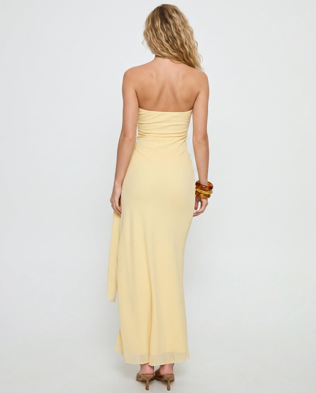 Solange | Strapless Ruched Maxi Dress
