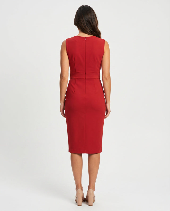 Dahlia | V-Neck Bodycon Evening Midi Dress