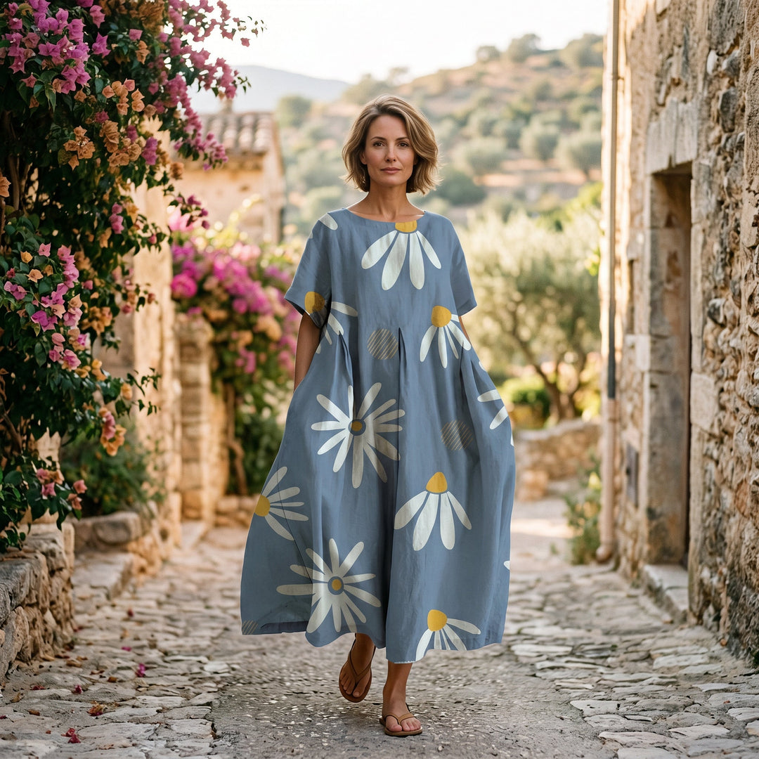 Florelle | Floral Print Plus Size Maxi Dress