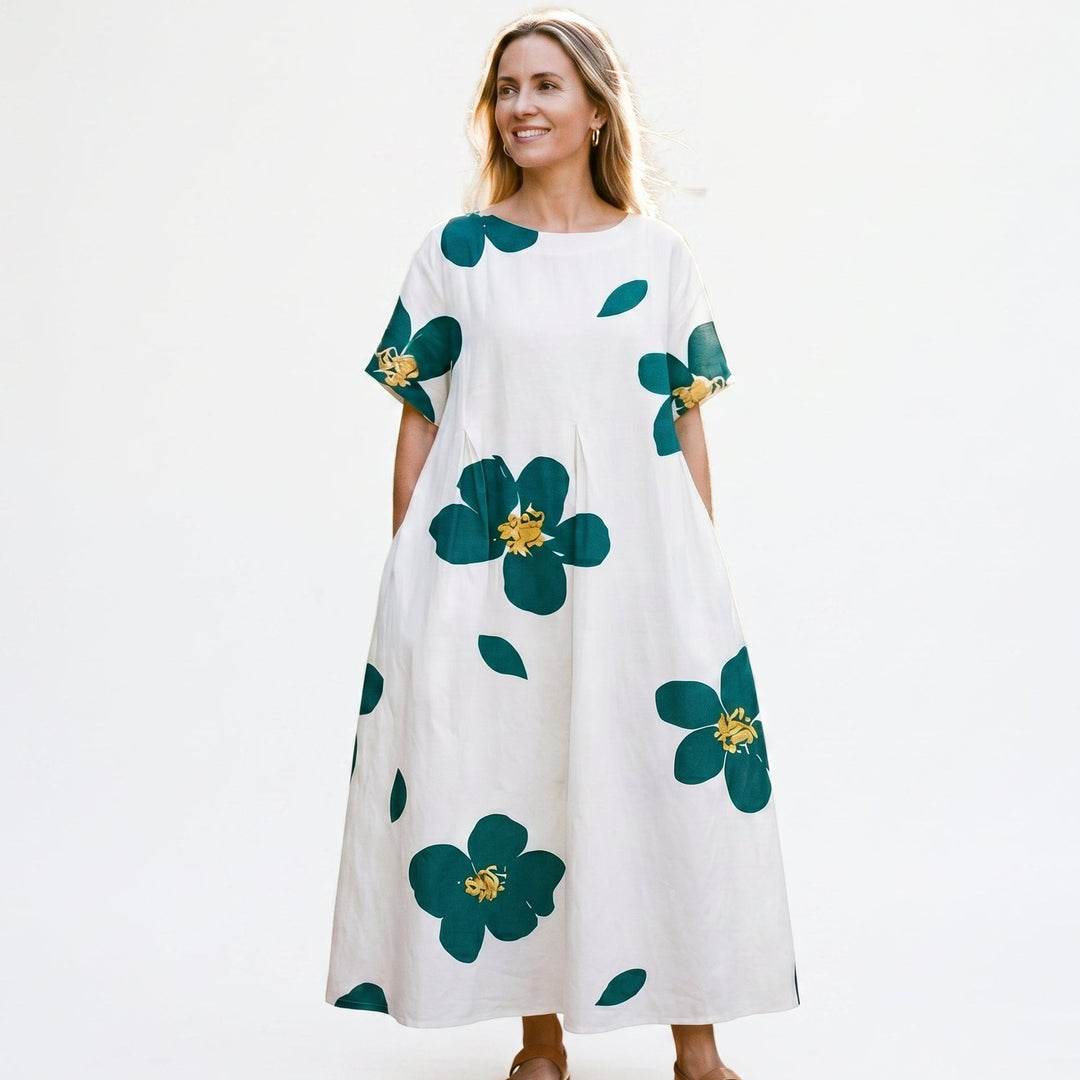 Florelle | Floral Print Plus Size Maxi Dress