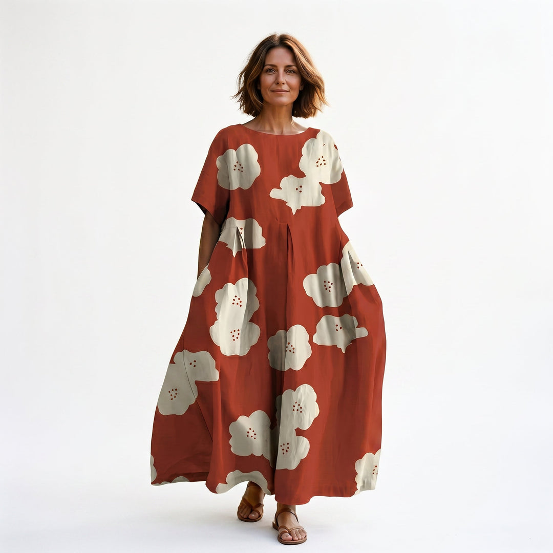Florelle | Floral Print Plus Size Maxi Dress