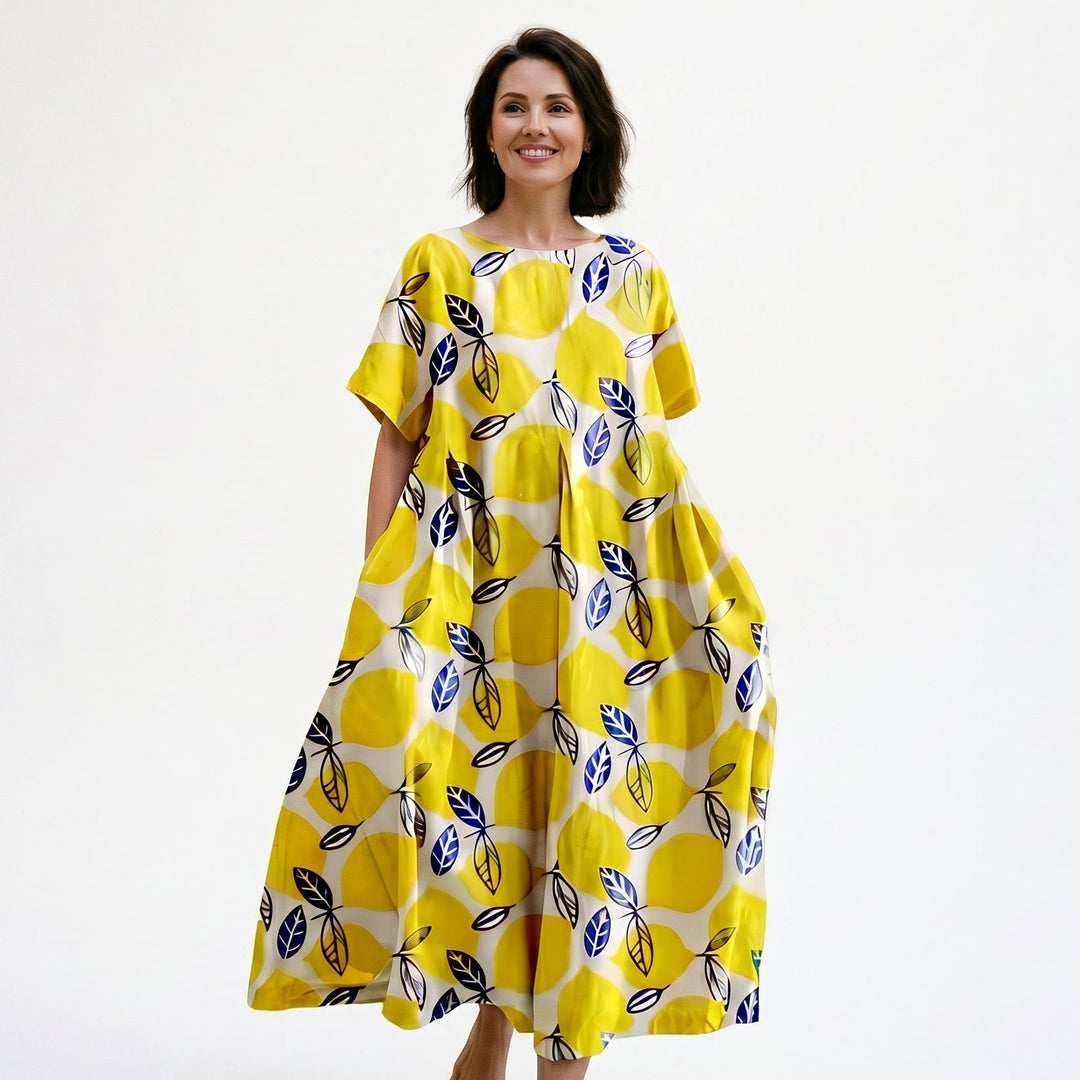 Florelle | Floral Print Plus Size Maxi Dress