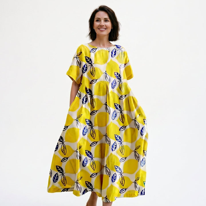 Florelle | Floral Print Plus Size Maxi Dress
