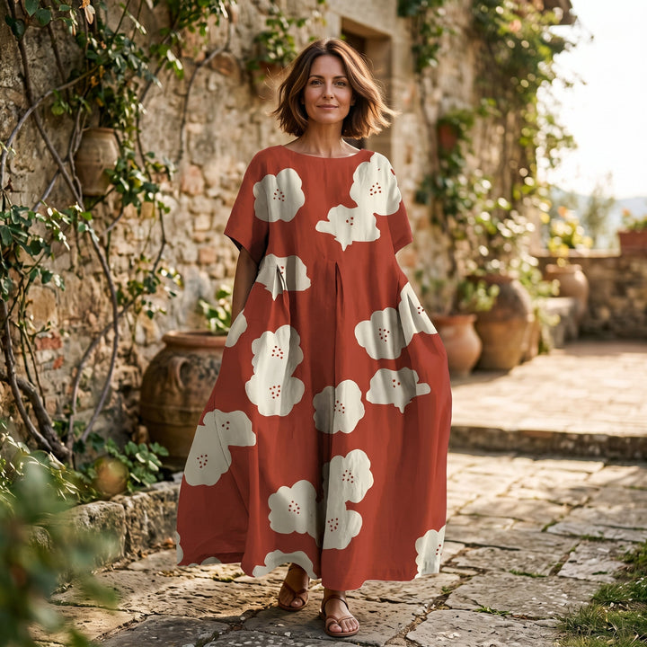 Florelle | Floral Print Plus Size Maxi Dress