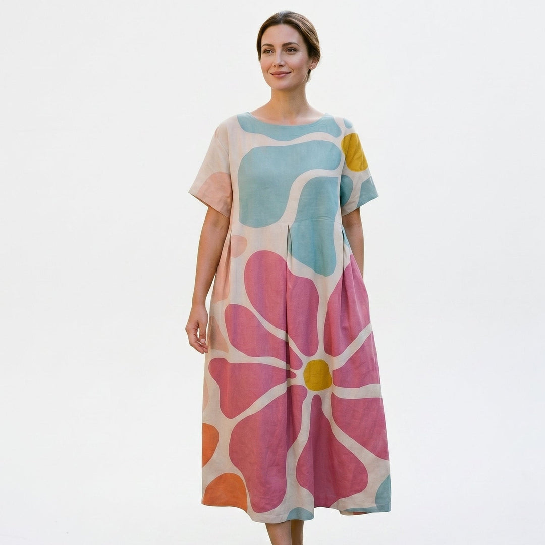 Florelle | Floral Print Plus Size Maxi Dress