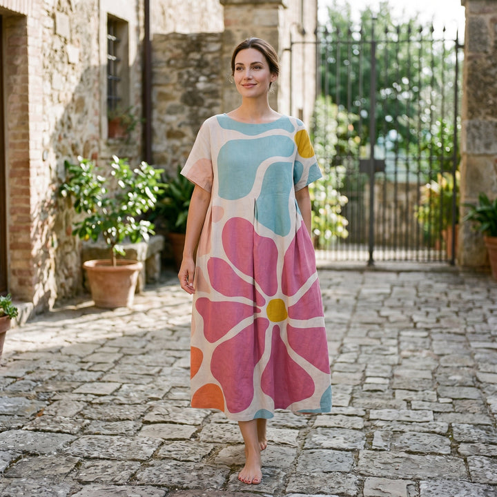 Florelle | Floral Print Plus Size Maxi Dress
