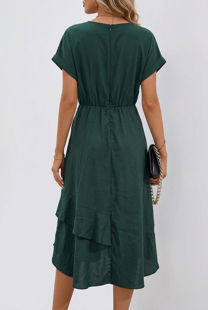 Aria | Midi Dress with Tie Waist