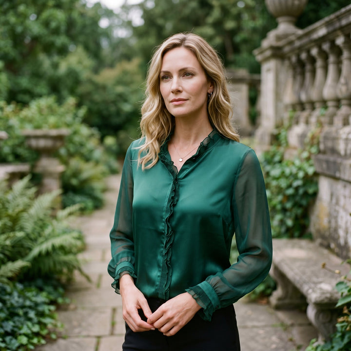 Soraya | Long Sleeve Feminine Blouse