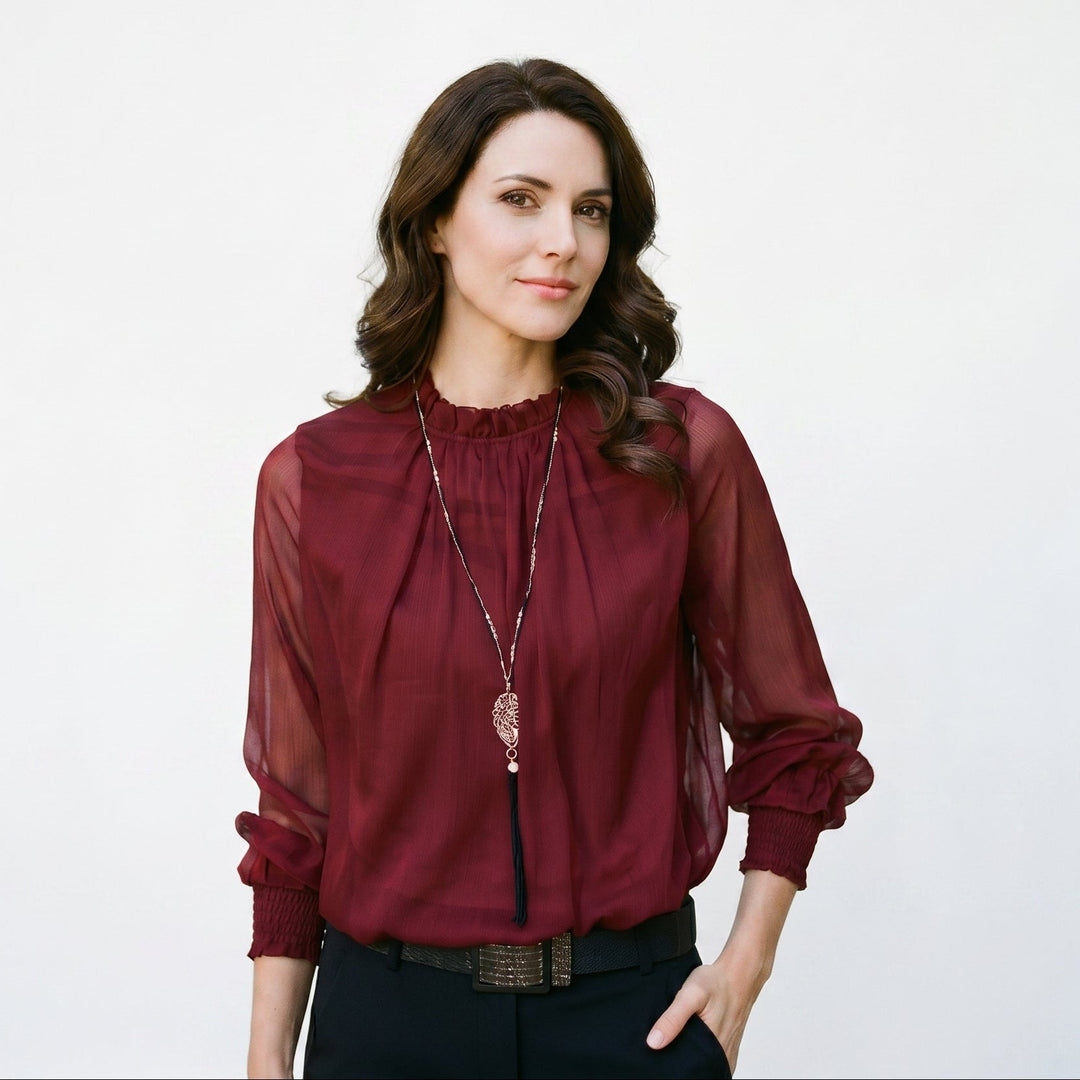 Soraya | Long Sleeve Feminine Blouse