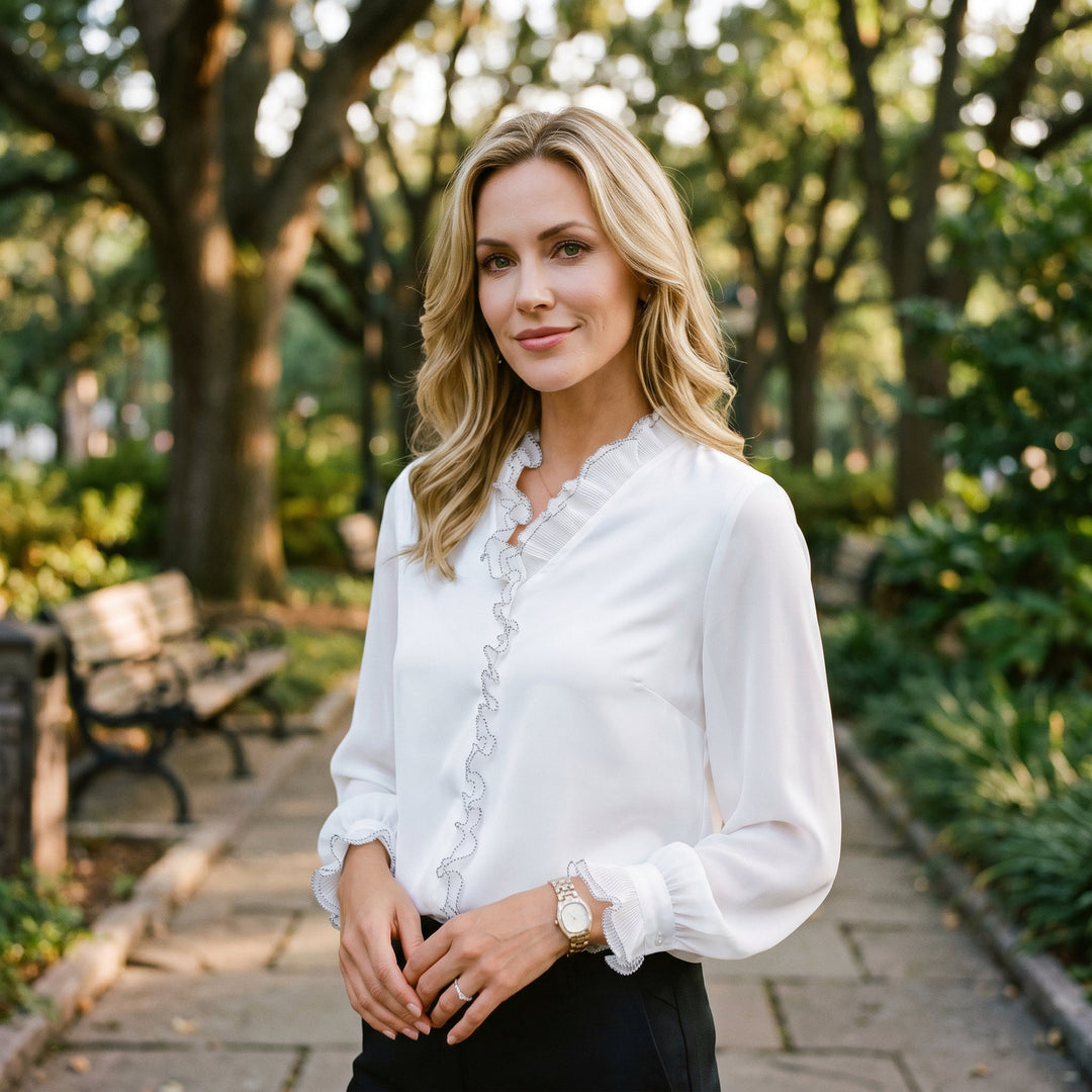 Soraya | Long Sleeve Feminine Blouse