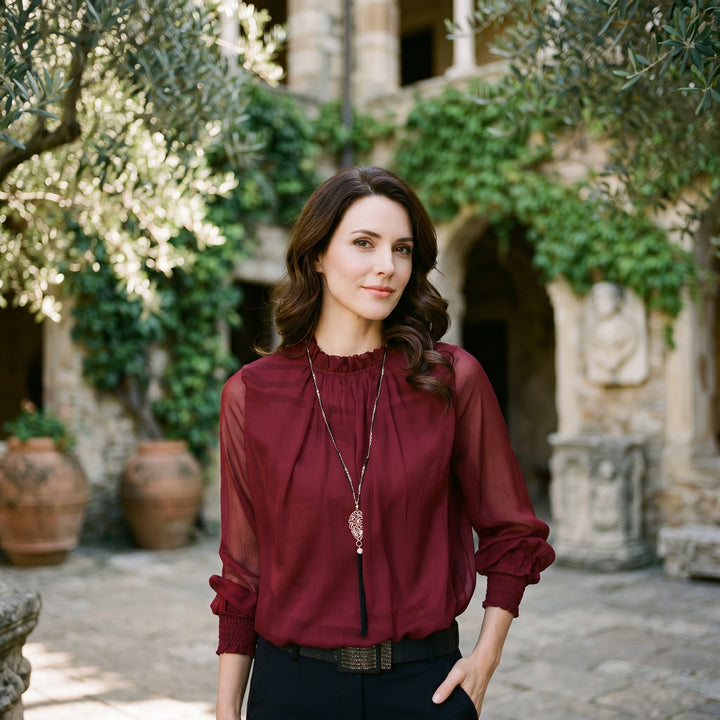 Soraya | Long Sleeve Feminine Blouse