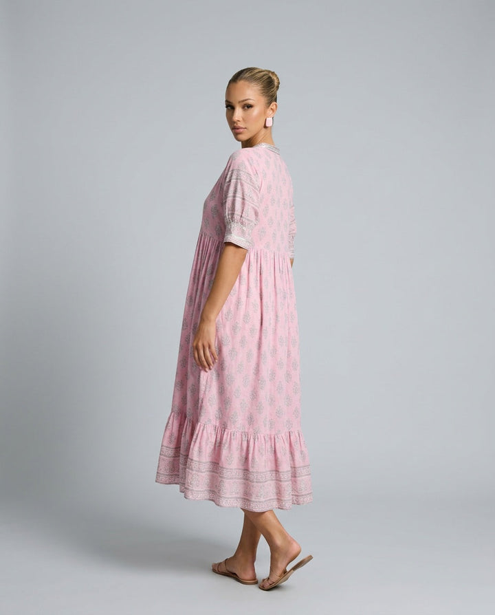 Tatum | Boho Pocket Midi Dress