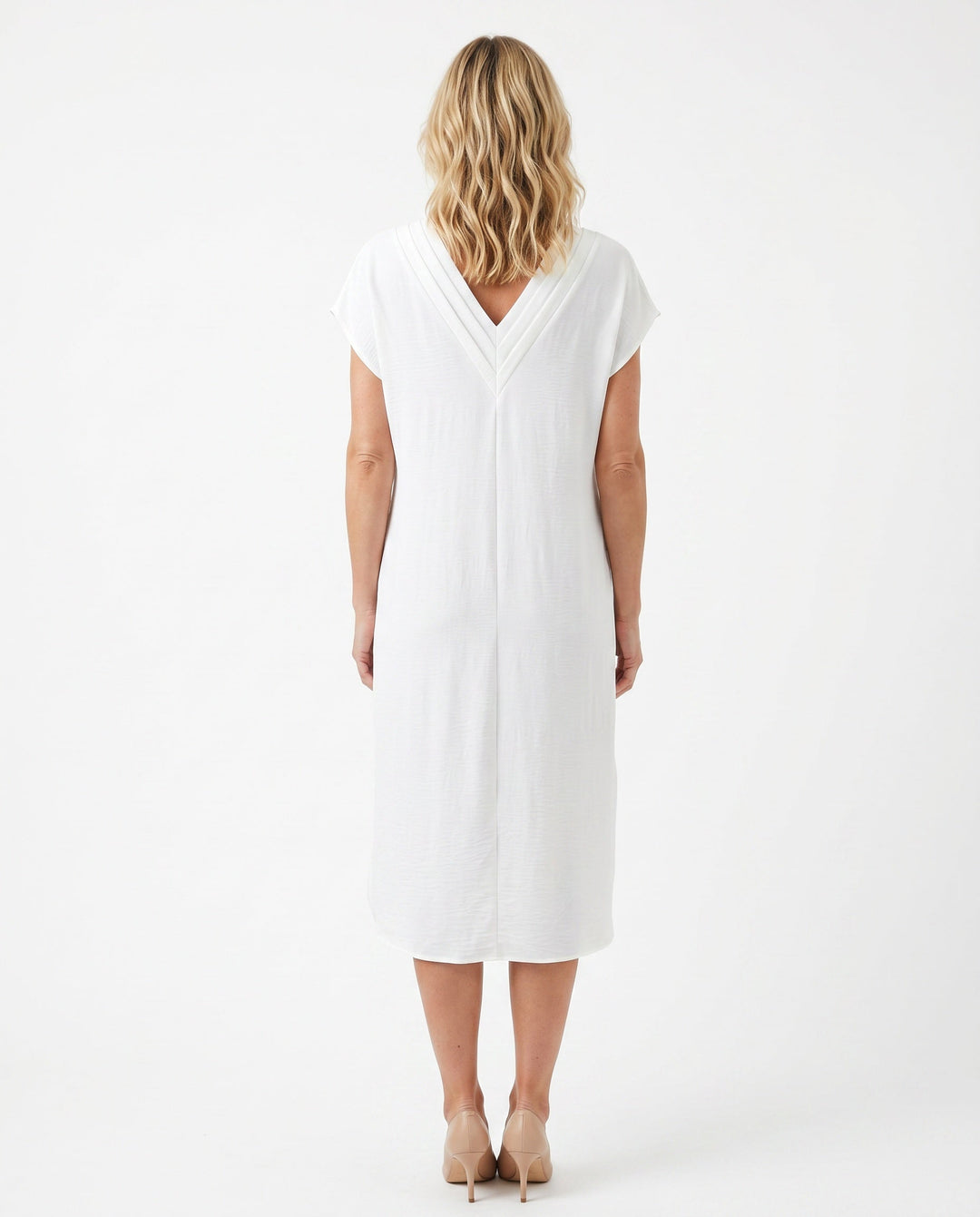 Maeva | V-Neck Multi-Layered Casual Midi Dress