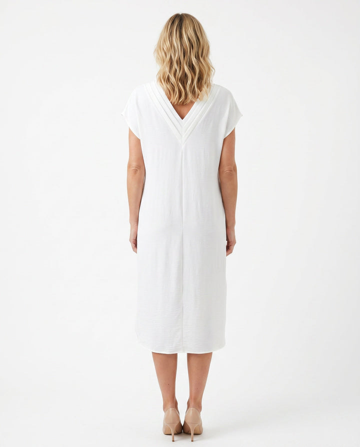 Maeva | V-Neck Multi-Layered Casual Midi Dress