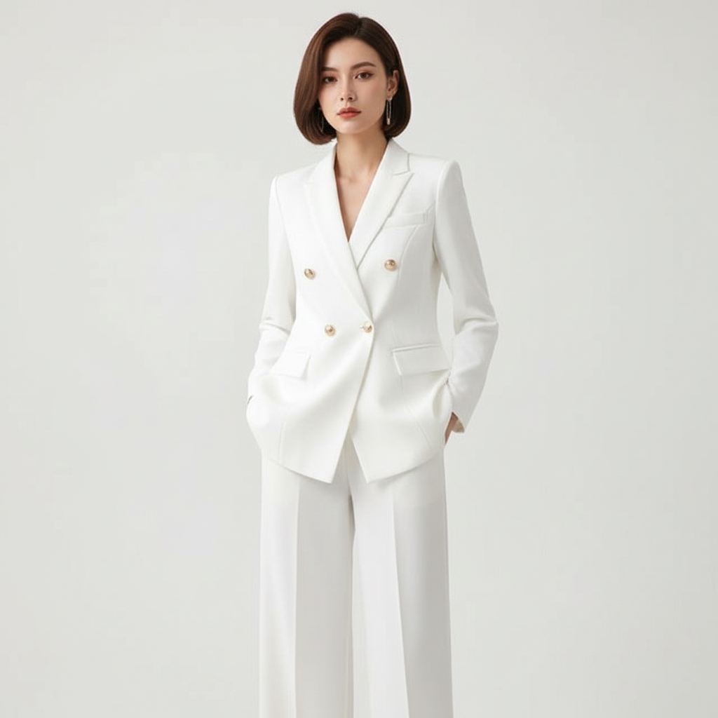 Camille | Tailored Blazer &amp; Wide-Leg Trouser Set