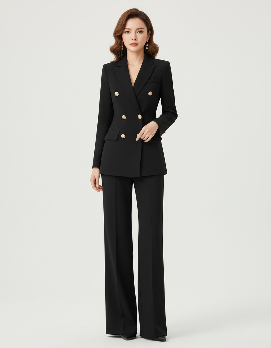 Camille | Tailored Blazer &amp; Wide-Leg Trouser Set