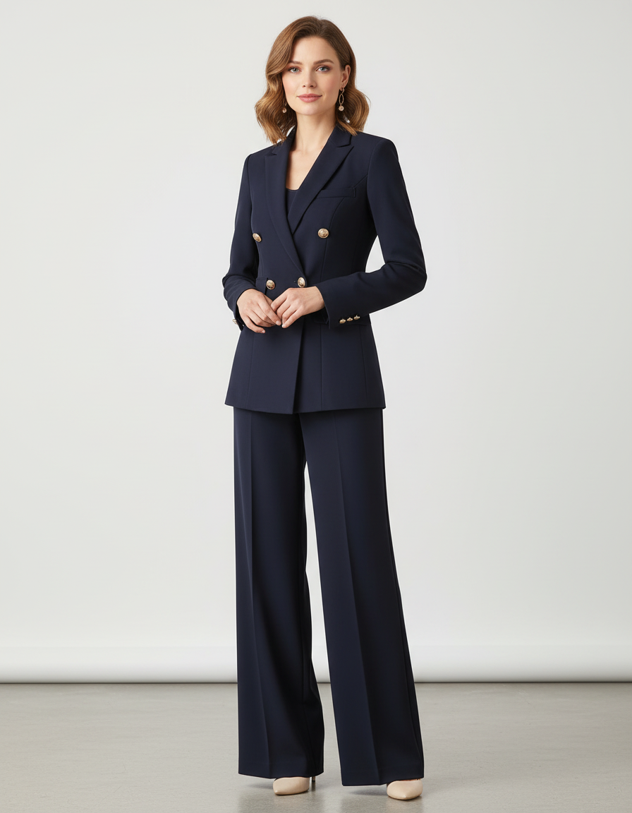 Camille | Tailored Blazer &amp; Wide-Leg Trouser Set