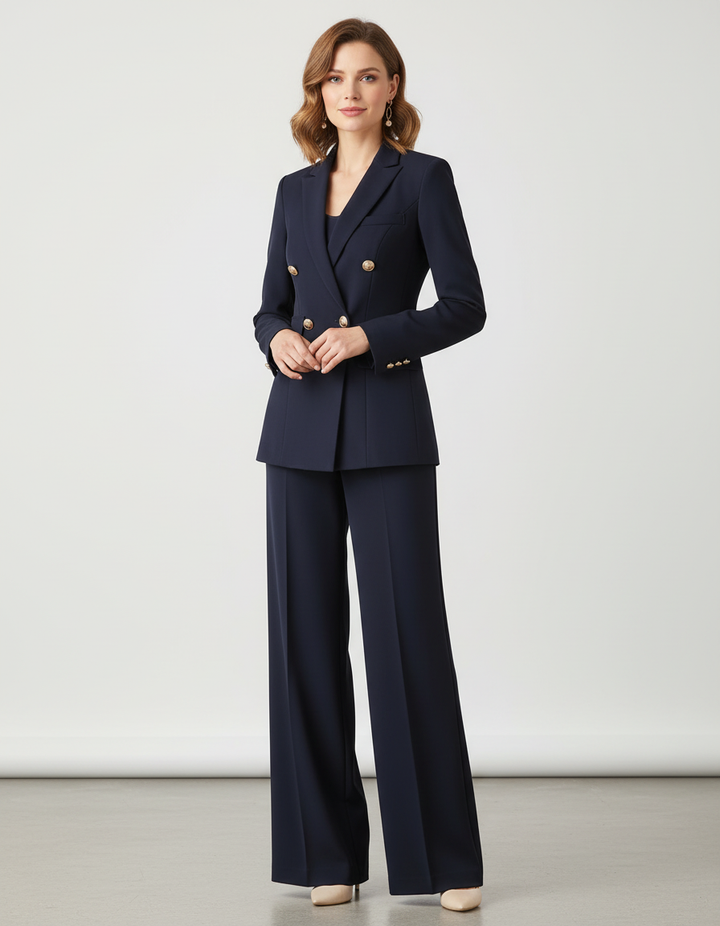 Camille | Tailored Blazer &amp; Wide-Leg Trouser Set