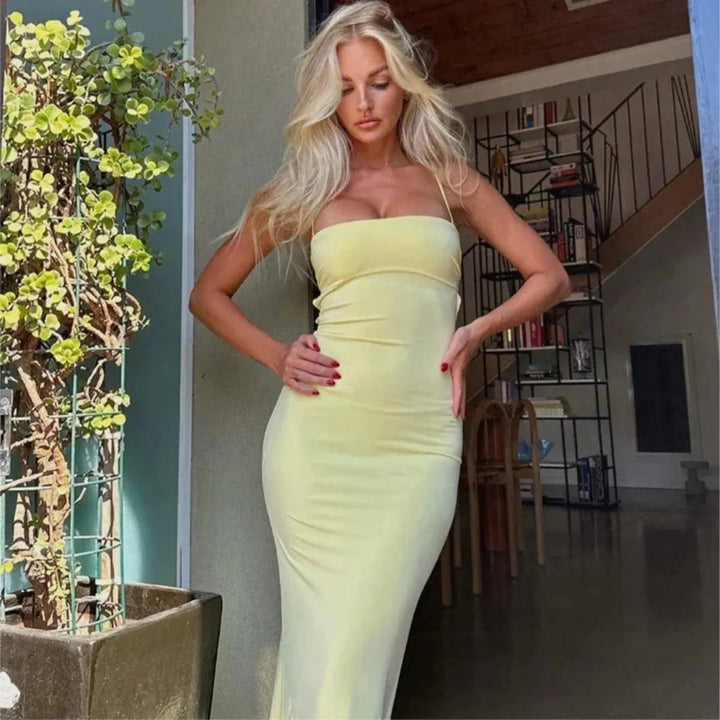Soleil | Backless Bodycon Maxi