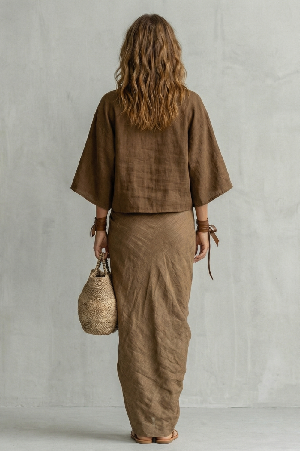 Brunelle | Relaxed Batwing Draped Two-Piece Set
