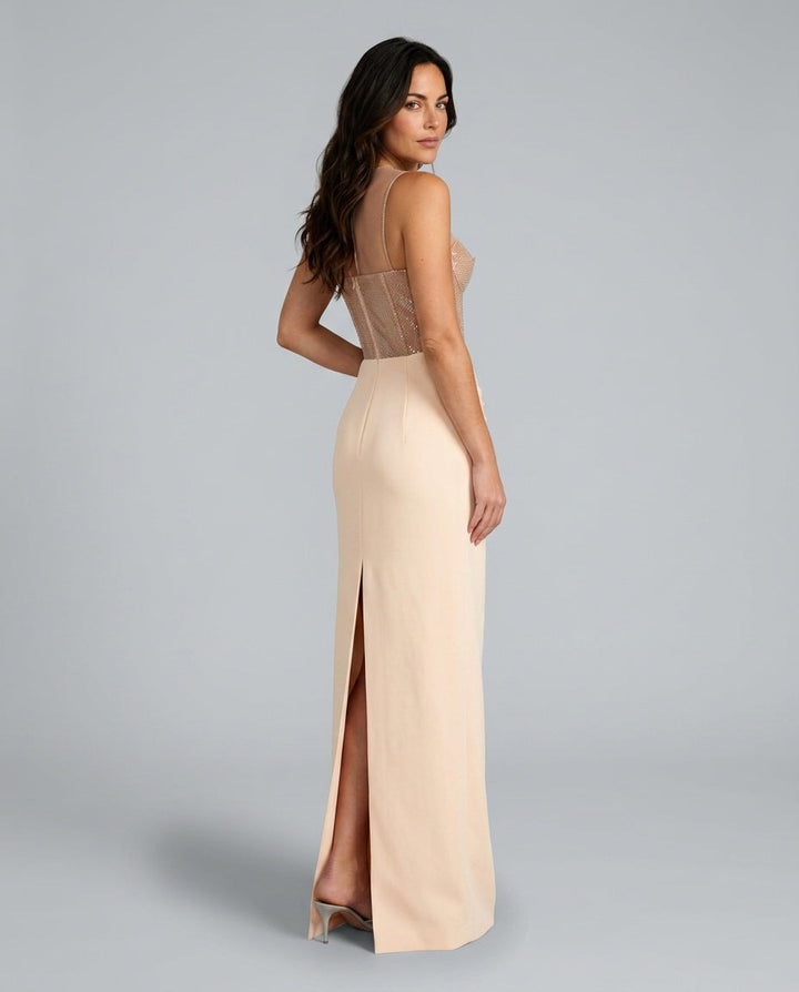 Silvaine | Sequin Spliced Gathered Maxi Dress