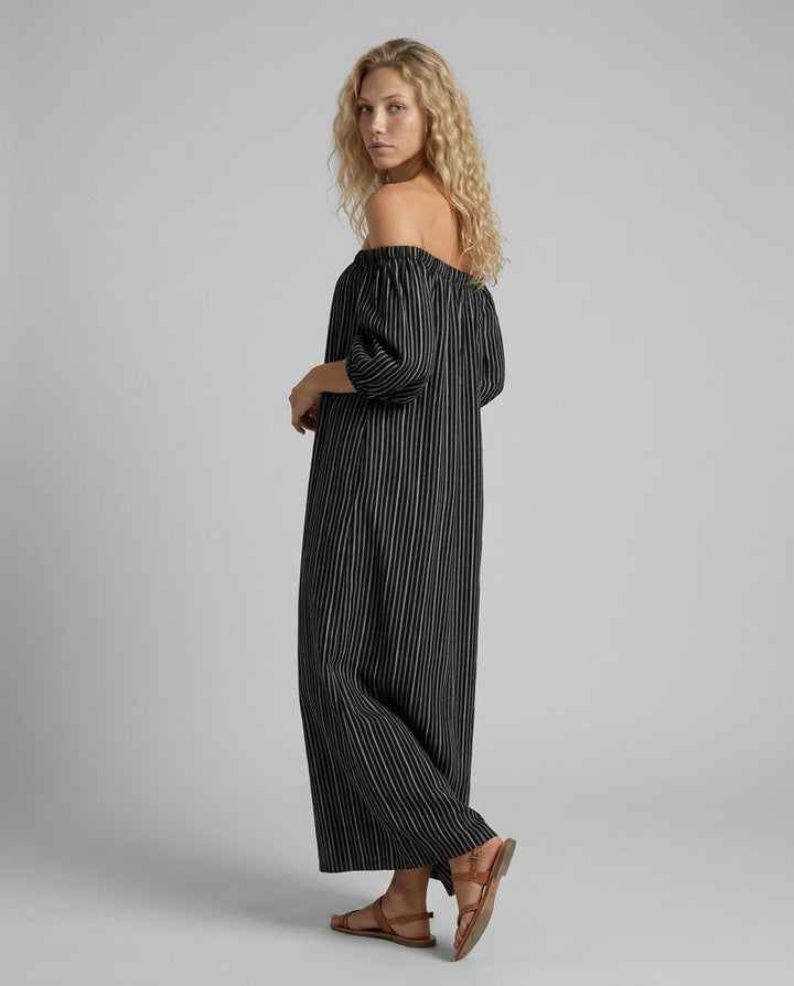 Celeste | Off-Shoulder Linen-Blend Maxi Dress
