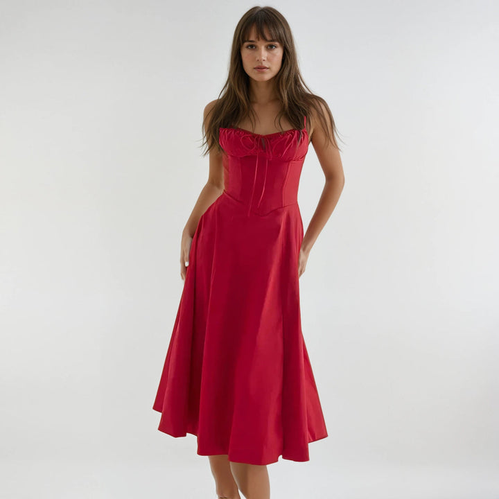 Catherine | Corset Midi Party Dress