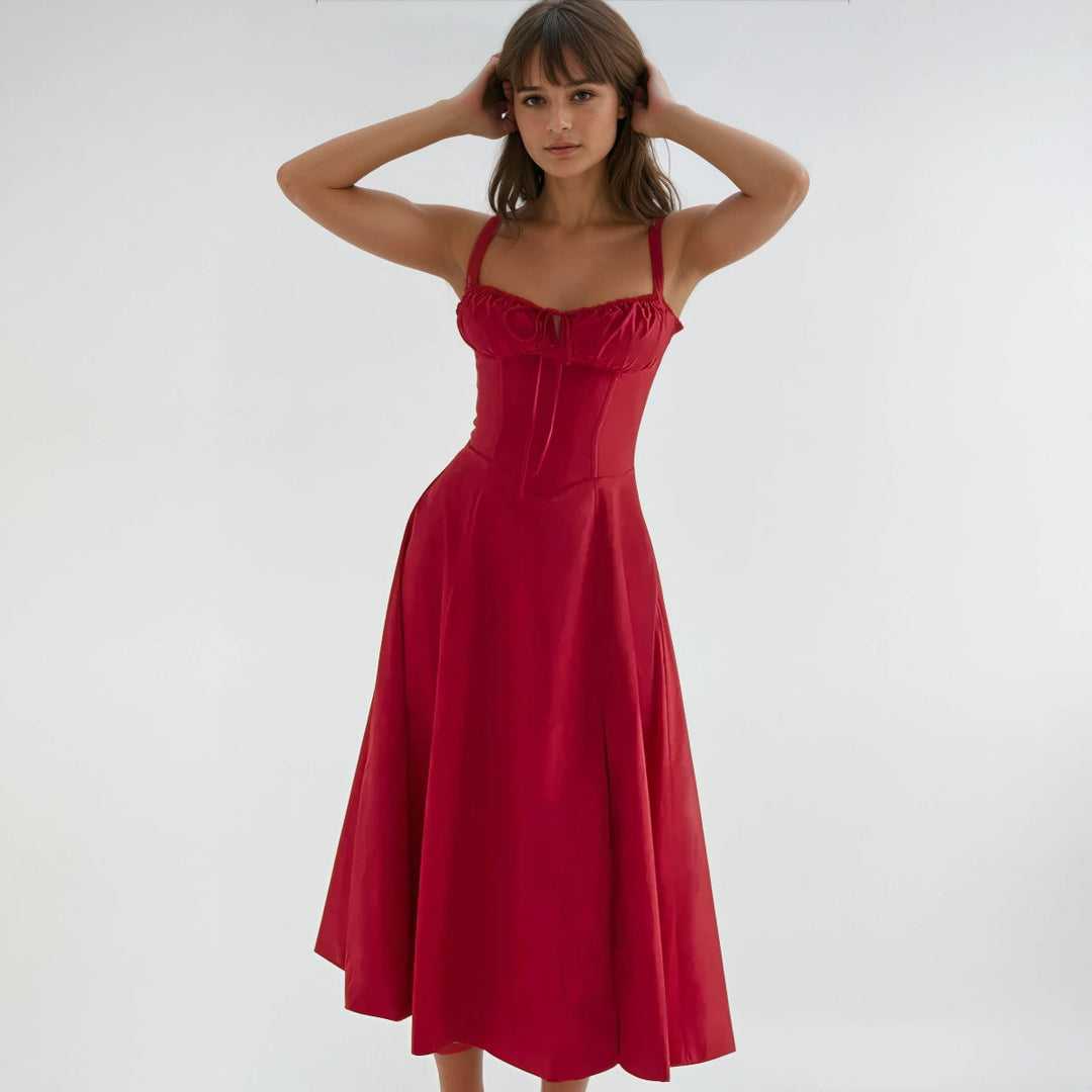 Catherine | Corset Midi Party Dress