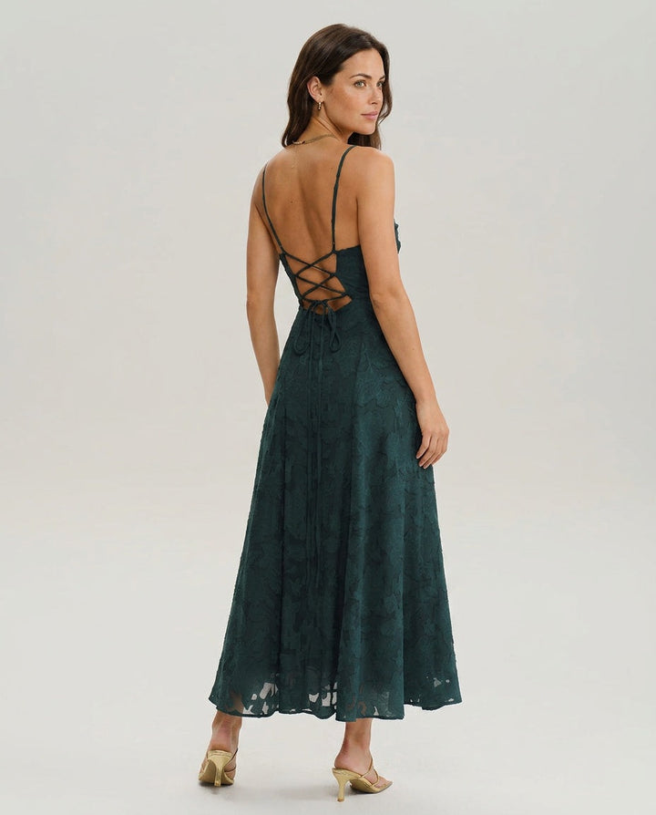 Tilda | Jacquard A-Line Slip Maxi Dress