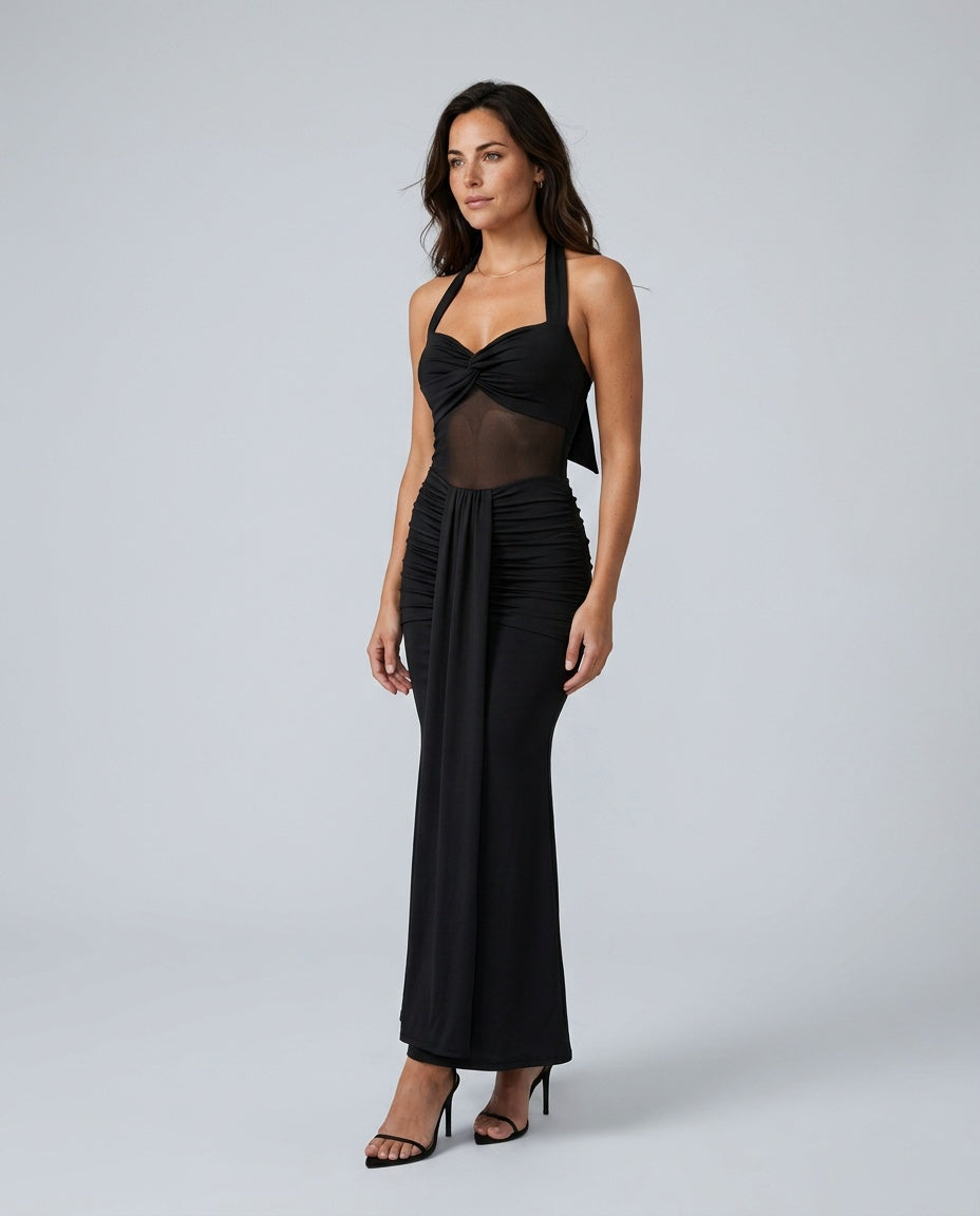 Esme | Halter Neck Mermaid Maxi Dress