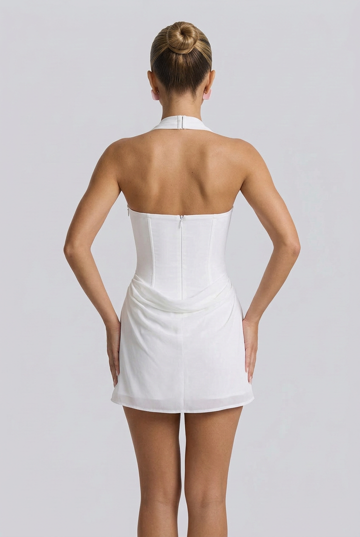 Celeste | Cut-Out Metal Detail Stretch Mini Dress