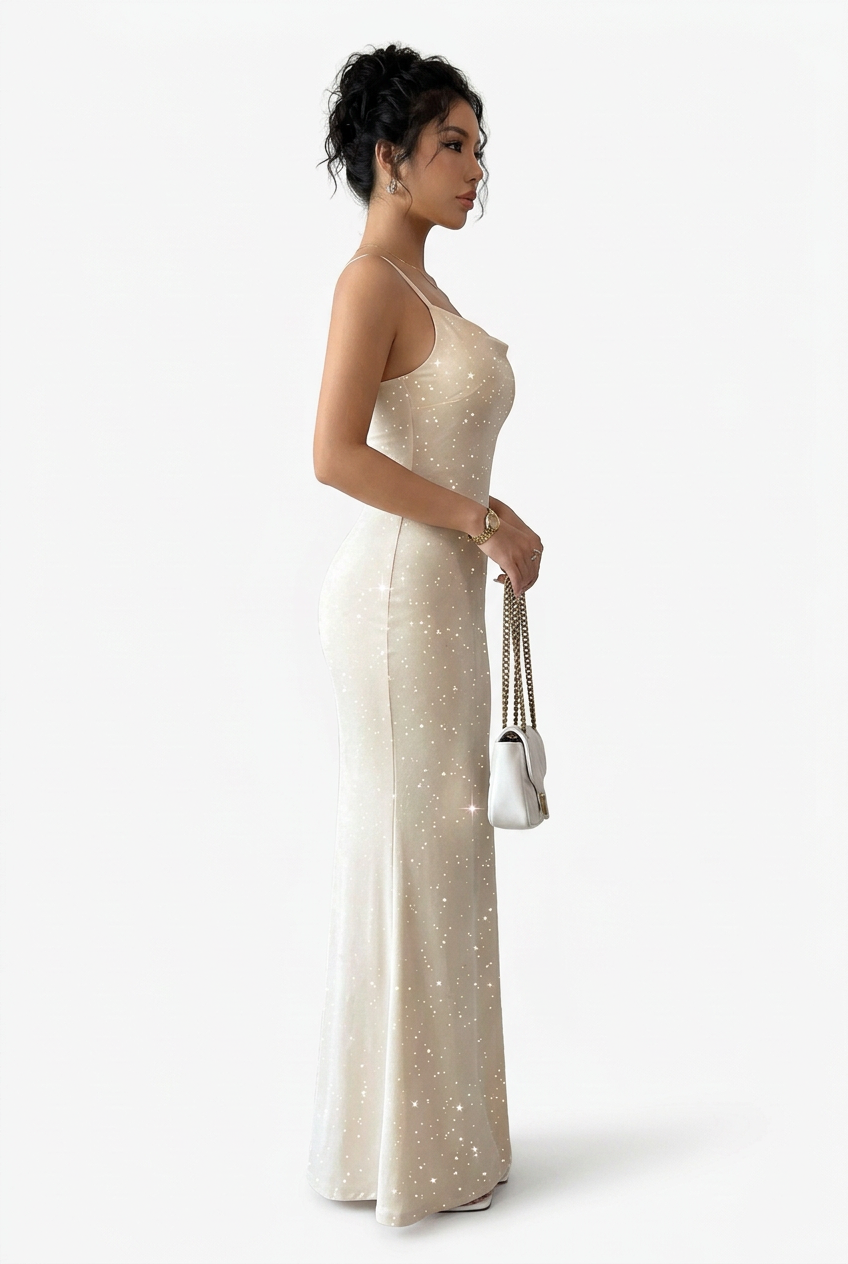 Celestia | Sparkle Embellished Maxi Dress