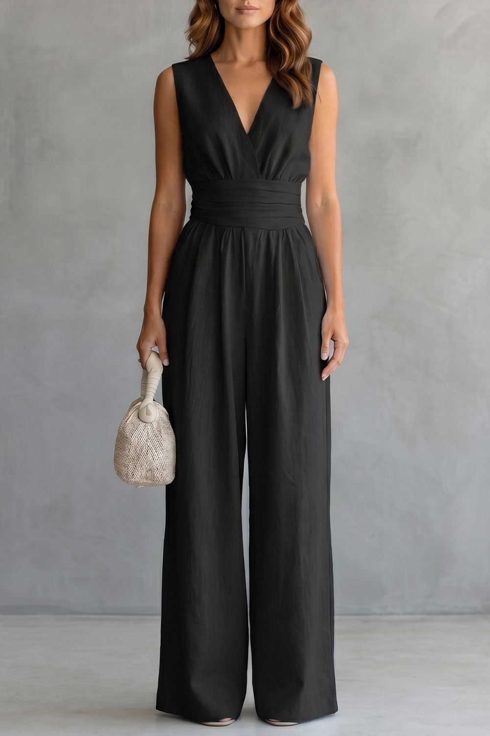 Célindève | Waist-Defining Wide-Leg Sleeveless Jumpsuit