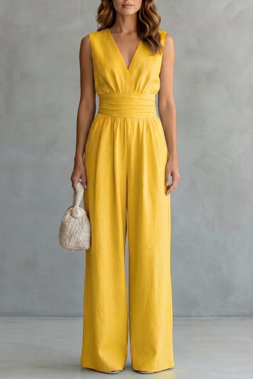 Célindève | Waist-Defining Wide-Leg Sleeveless Jumpsuit