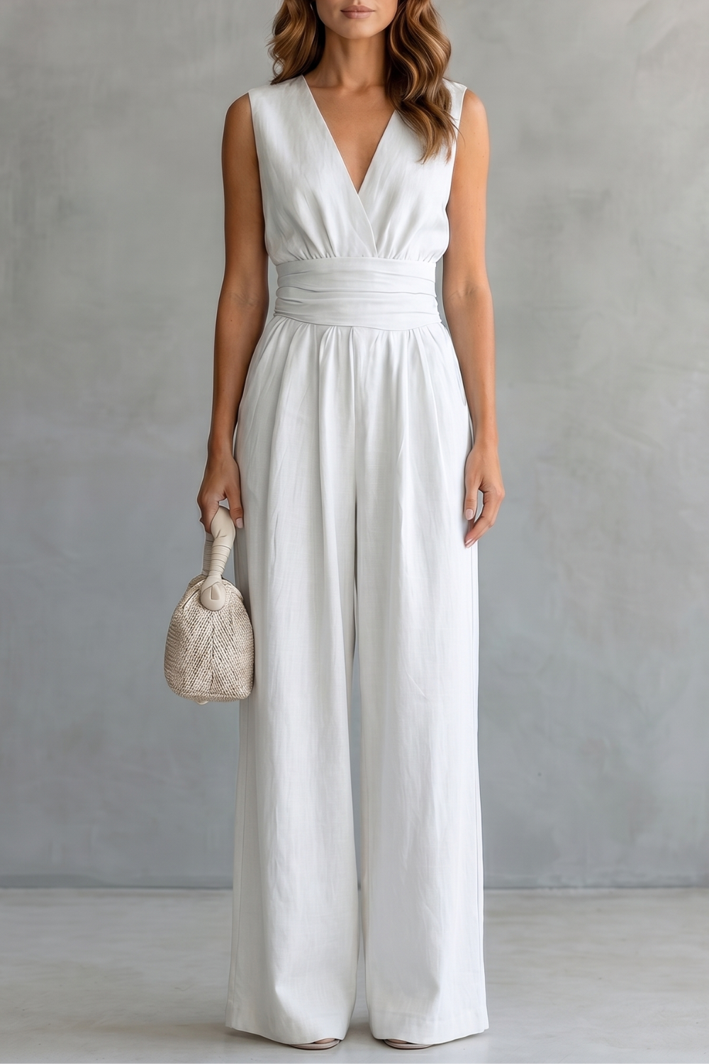 Célindève | Waist-Defining Wide-Leg Sleeveless Jumpsuit