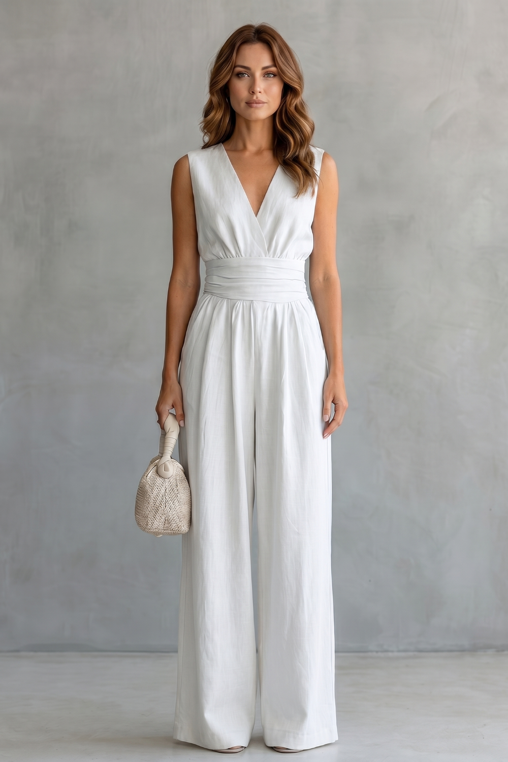 Célindève | Waist-Defining Wide-Leg Sleeveless Jumpsuit