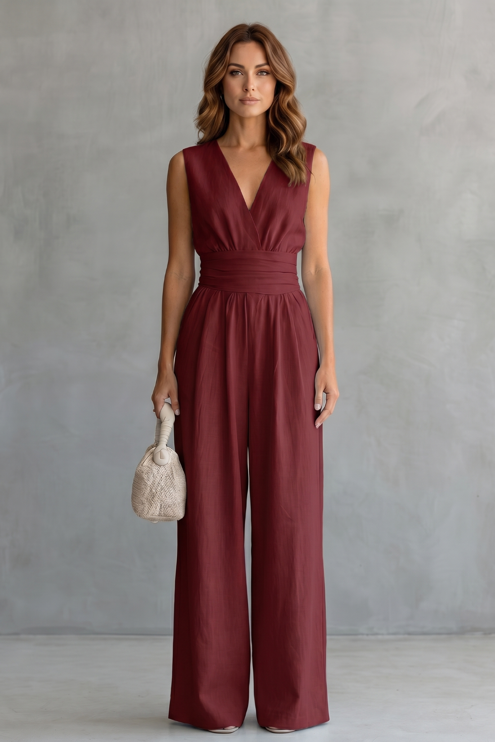 Célindève | Waist-Defining Wide-Leg Sleeveless Jumpsuit