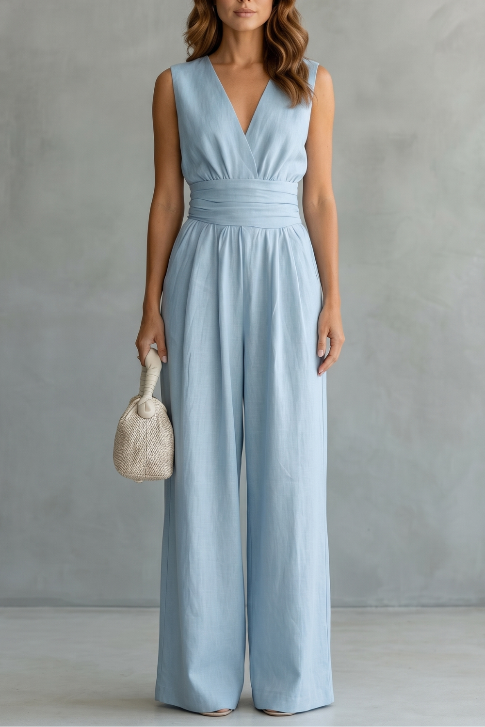 Célindève | Waist-Defining Wide-Leg Sleeveless Jumpsuit