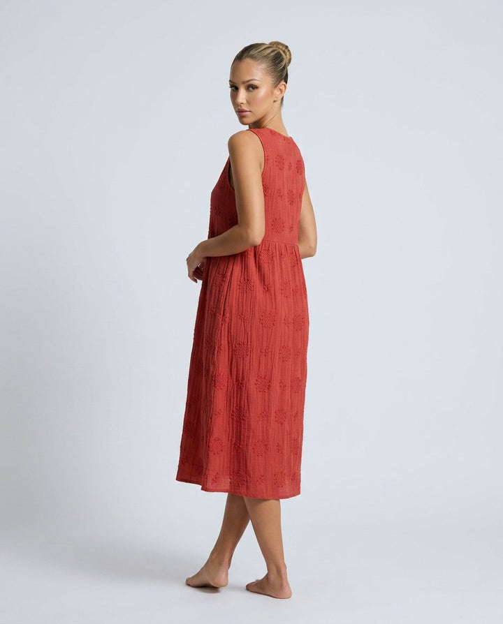 Tatum | Embroidered Midi Dress