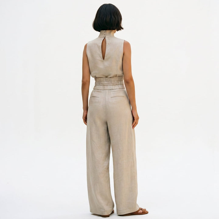 Juliette | Relaxed Minimalist Linen-Blend Blouse Set